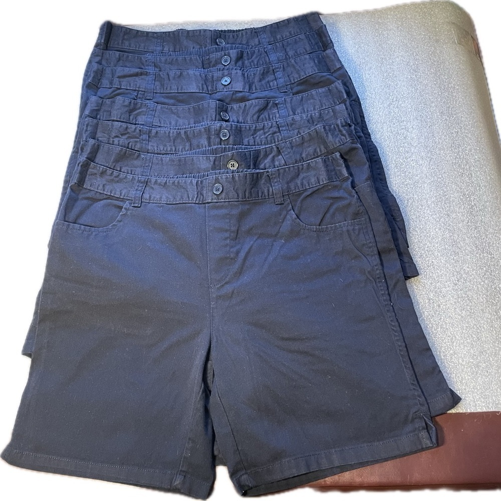 7x Girls Uniform Shorts Size 18 Navy French Toast School Bundle Lot